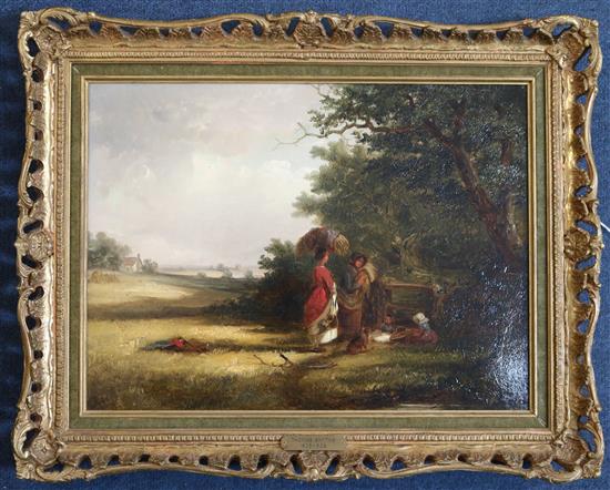 Thomas Smythe (1825-1906) Harvesters at rest 12 x 16in.